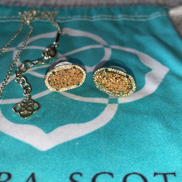 Kendra Scott Gold Drusy Set - Picture 2 of 3